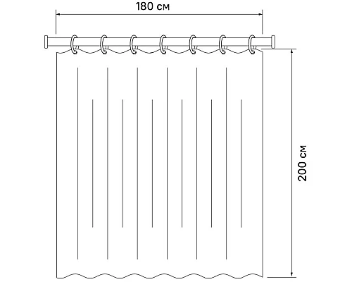 Купить Штора для ванной комнаты IDDIS Promo P02PV18I11 в магазине сантехники Santeh-Crystal.ru