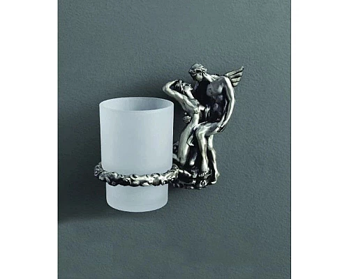 Приобрести Стакан с держателем серебро Art&Max Romantic AM-0814-T в магазине сантехники Santeh-Crystal.ru