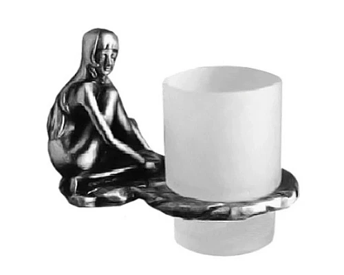 Заказать Стакан с держателем серебро Art&Max Juno AM-0714-T в магазине сантехники Santeh-Crystal.ru