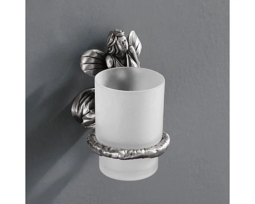 Купить Стакан с держателем серебро Art&Max Fairy AM-0984-T в магазине сантехники Santeh-Crystal.ru