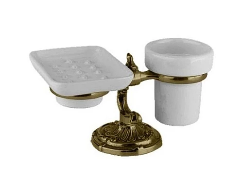 Купить Стакан и мыльница настольные бронза Art&Max Barocco AM-1789-Br в магазине сантехники Santeh-Crystal.ru