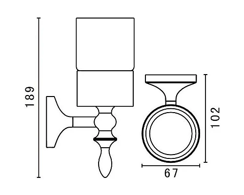 Заказать Стакан Art&Max Bohemia AM-E-4268-Do в магазине сантехники Santeh-Crystal.ru