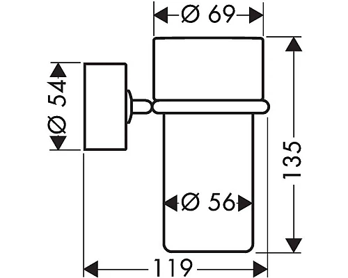 Приобрести Стакан Axor Uno 41534000 в магазине сантехники Santeh-Crystal.ru