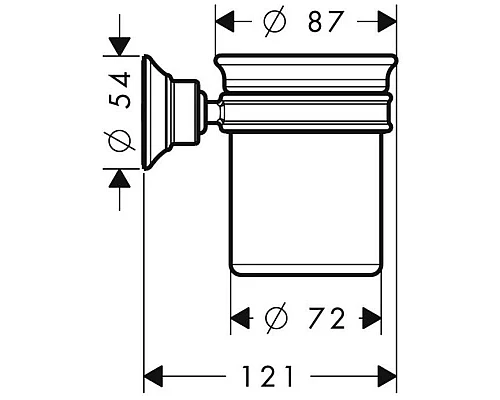 Приобрести Стакан Axor Montreux 42134000 в магазине сантехники Santeh-Crystal.ru