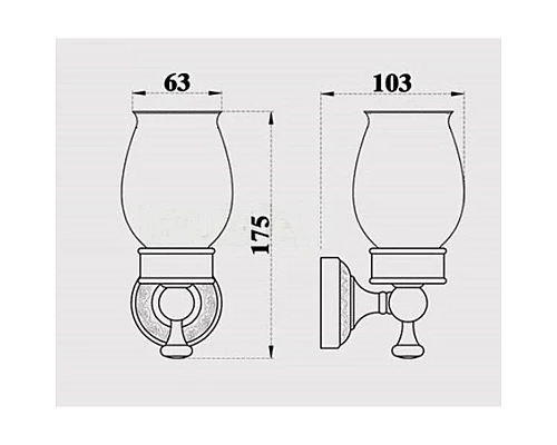 Купить Стакан Magliezza Primavera 80305-CR в магазине сантехники Santeh-Crystal.ru