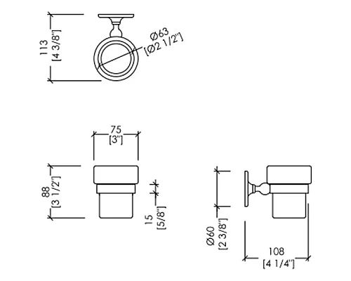 Купить Стакан Devon&Devon Cavendish WM03CR в магазине сантехники Santeh-Crystal.ru