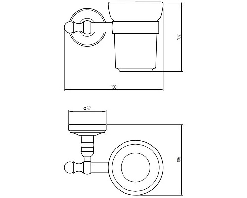 Заказать Стакан Migliore Mirella ML.MRL-M060.BT в магазине сантехники Santeh-Crystal.ru