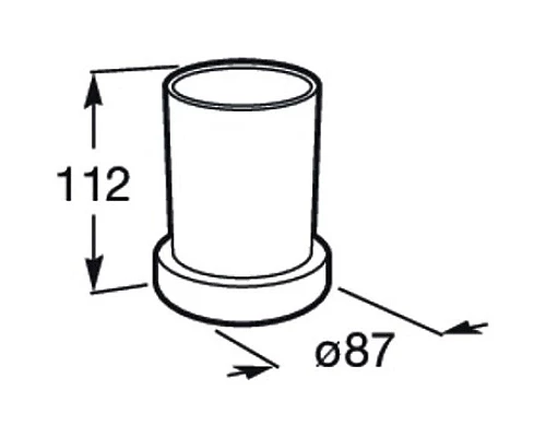 Приобрести Стакан Roca Tempo 817022022 в магазине сантехники Santeh-Crystal.ru