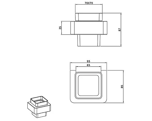 Стакан AltroBagno Aperto AltroBagnoAperto080202Cr