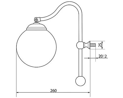 Заказать Светильник Caprigo 2237-CRM в магазине сантехники Santeh-Crystal.ru