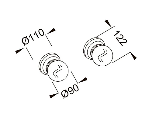 Купить Набор настенных светильников 2 шт серый матовый Jacob Delafon Cleo 1889 EB729-MWB в магазине сантехники Santeh-Crystal.ru