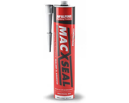 Купить Силиконовый герметик белый 290 мл McALPINE MACXSEAL-WH в магазине сантехники Santeh-Crystal.ru