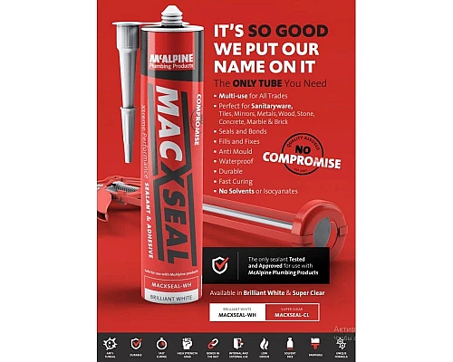 Приобрести Силиконовый герметик прозрачный 290 мл McALPINE MACXSEAL-CL в магазине сантехники Santeh-Crystal.ru