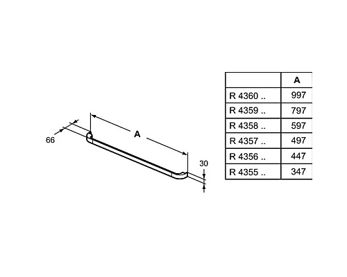 Приобрести Ручка хром Ideal Standard Tonic II R4355AA в магазине сантехники Santeh-Crystal.ru