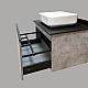 Заказать Тумба с раковиной бетон светлый/черный 75,5 см Comforty Эдинбург 00004149066 в магазине сантехники Santeh-Crystal.ru