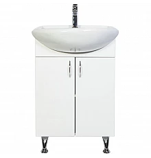 Тумба с раковиной белый глянец 51 см Orange Роса RO-50TUW+RA