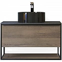 Тумба древесный аттик/черный 75 см Jorno Steal Ste.01.75/P/Da