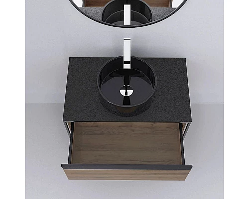 Заказать Тумба древесный аттик/черный 90 см Jorno Steal Ste.01.90/P/Da в магазине сантехники Santeh-Crystal.ru