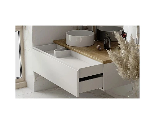 Заказать Тумба белый матовый 120,2 см Jorno Solis Sol.01.120/P/W в магазине сантехники Santeh-Crystal.ru