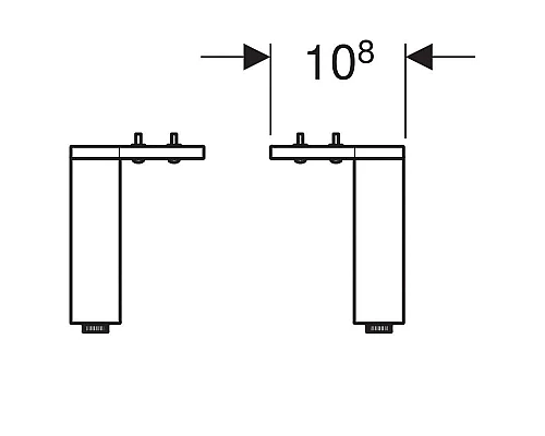 Заказать Комплект ножек 2 шт Geberit Smyle Square 500.367.00.1 в магазине сантехники Santeh-Crystal.ru