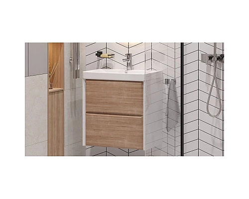 Приобрести Тумба белый/дуб сонома 59 см Velvex Gesso tpGES.60.2Y-25.21 в магазине сантехники Santeh-Crystal.ru