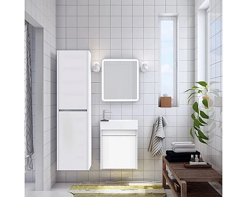 Заказать Тумба Bianco Lucido 50 см Art&Max Family FAMILY-500-1D-SO-BL в магазине сантехники Santeh-Crystal.ru