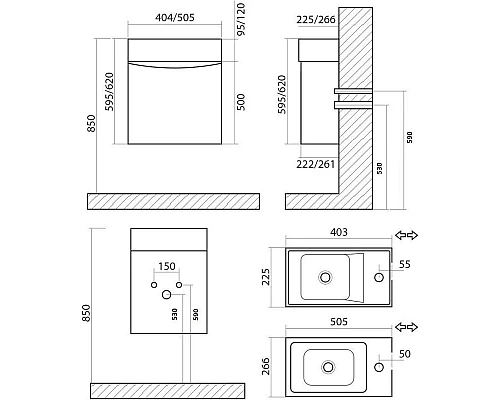 Купить Тумба Bianco Lucido 40 см Art&Max Liberty Liberty-400-1D-SO-BL-R в магазине сантехники Santeh-Crystal.ru