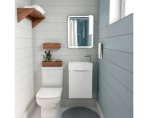 Купить Тумба Bianco Lucido 40 см Art&Max Liberty Liberty-400-1D-SO-BL-L в магазине сантехники Santeh-Crystal.ru