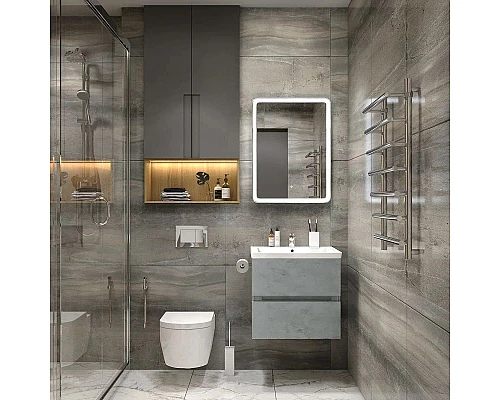 Приобрести Тумба бетон 57 см Art&Max Techno AM-Techno-600-2C-SO-LS935 в магазине сантехники Santeh-Crystal.ru