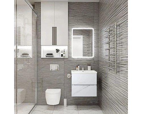 Купить Тумба монти мрамор 67 см Art&Max Techno AM-Techno-700-2C-SO-MR960 в магазине сантехники Santeh-Crystal.ru