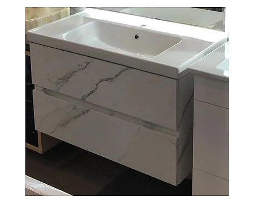 Приобрести Тумба монти мрамор 87 см Art&Max Techno AM-Techno-900-2C-SO-MR960 в магазине сантехники Santeh-Crystal.ru
