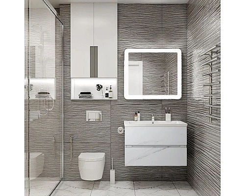 Приобрести Тумба монти мрамор 87 см Art&Max Techno AM-Techno-900-2C-SO-MR960 в магазине сантехники Santeh-Crystal.ru