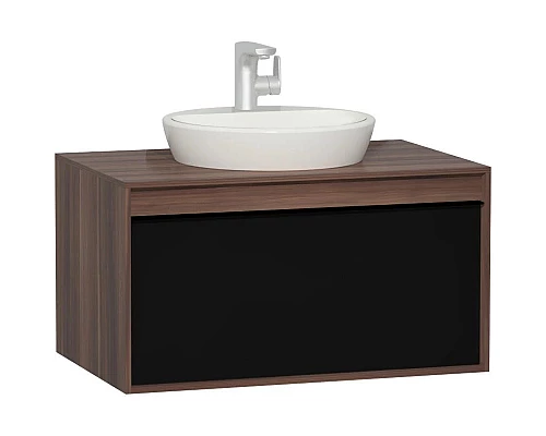 Приобрести Тумба черный/сливовое дерево 79 см Vitra Metropole 58187 в магазине сантехники Santeh-Crystal.ru