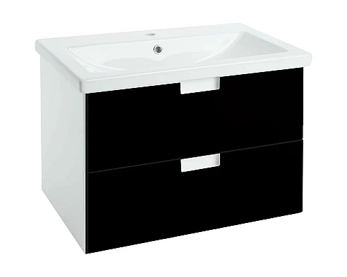 Купить Тумба черный глянец/белый глянец 86,2 см Bellezza Пегас 4630415270048 в магазине сантехники Santeh-Crystal.ru