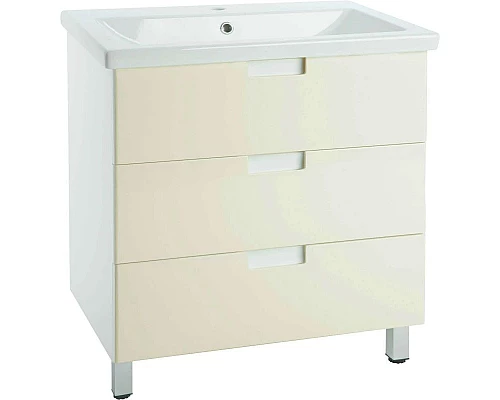 Заказать Тумба бежевый глянец/белый глянец 96,2 см Bellezza Пегас 4630417140073 в магазине сантехники Santeh-Crystal.ru