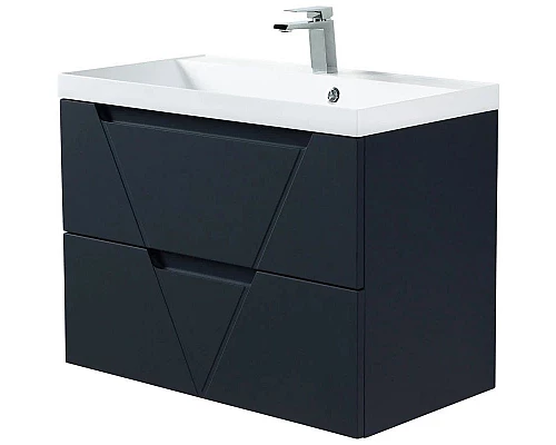 Купить Тумба Grigio Opaco 79,6 см BelBagno Vittoria VITTORIA-800-2C-SO-GO-P в магазине сантехники Santeh-Crystal.ru