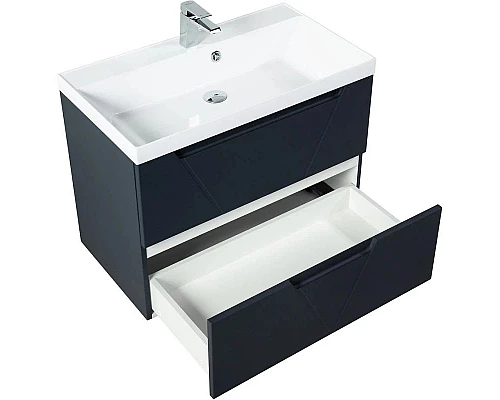 Купить Тумба Grigio Opaco 79,6 см BelBagno Vittoria VITTORIA-800-2C-SO-GO-P в магазине сантехники Santeh-Crystal.ru