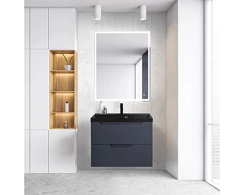 Купить Тумба Grigio Opaco 79,6 см BelBagno Vittoria VITTORIA-800-2C-SO-GO-P в магазине сантехники Santeh-Crystal.ru