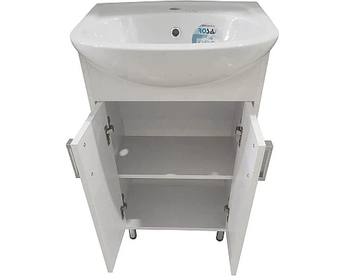 Приобрести Тумба белый глянец/белый матовый 48 см Corozo Колор SD-00000682 в магазине сантехники Santeh-Crystal.ru