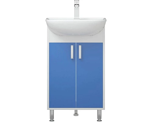 Приобрести Тумба белый глянец/синий матовый 48 см Corozo Колор SD-00000710 в магазине сантехники Santeh-Crystal.ru