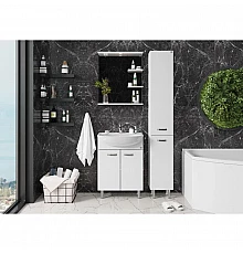 Комплект мебели белый глянец 62 см Onika Коралл 106042 + UM-ERI60/1 + 206001