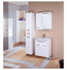 Комплект мебели белый глянец 61 см Onika Балтика 106040 + 1WH110246 + 205815