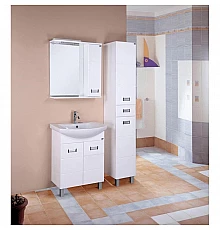 Комплект мебели белый глянец 61 см Onika Балтика 106040 + 1WH110246 + 205816