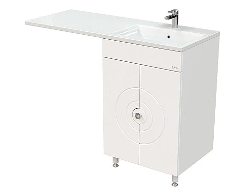 Заказать Тумба с раковиной белый глянец 120 см Onika Космос 106019 + 612002 в магазине сантехники Santeh-Crystal.ru