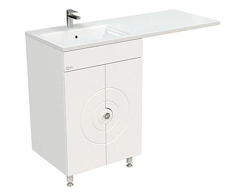 Купить Тумба с раковиной белый глянец 120 см Onika Космос 106019 + 612001 в магазине сантехники Santeh-Crystal.ru