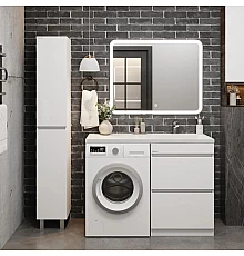 Комплект мебели белый глянец 120 см Onika Милтон 105801 + FC-00001870 + 210018