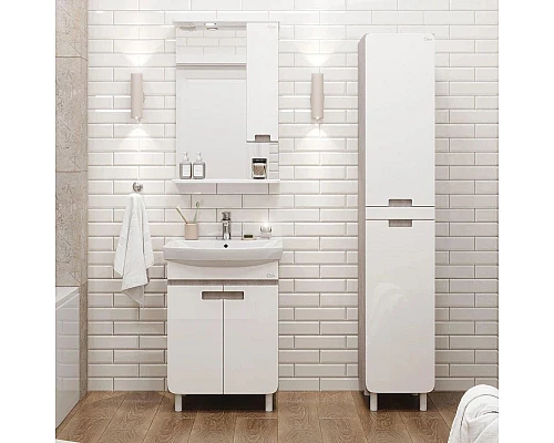 Заказать Тумба с раковиной белый глянец/кастелло 55 см Onika Харпер 105557 + UM-CAR55/1 в магазине сантехники Santeh-Crystal.ru