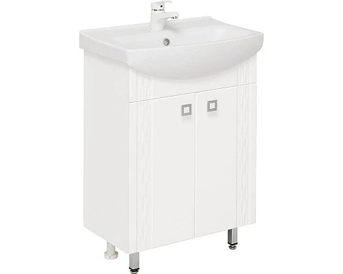 Приобрести Комплект мебели белый глянец 55 см Onika Лига 105554 + 1WH501702 + 205202 в магазине сантехники Santeh-Crystal.ru