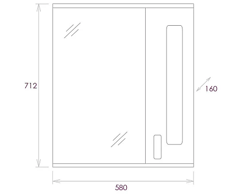 Купить Комплект мебели белый глянец 54 см Onika Кристалл 105551 + UM-ERI55/1 + 205818 в магазине сантехники Santeh-Crystal.ru