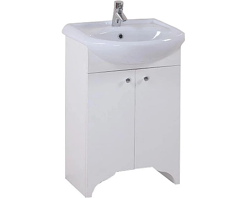 Заказать Комплект мебели белый матовый 56 см Onika Омега 105531 + 605501 + 204802 в магазине сантехники Santeh-Crystal.ru